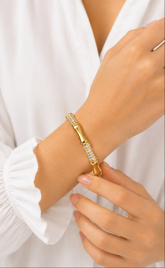 Bamboo Luxe Crystal Kada