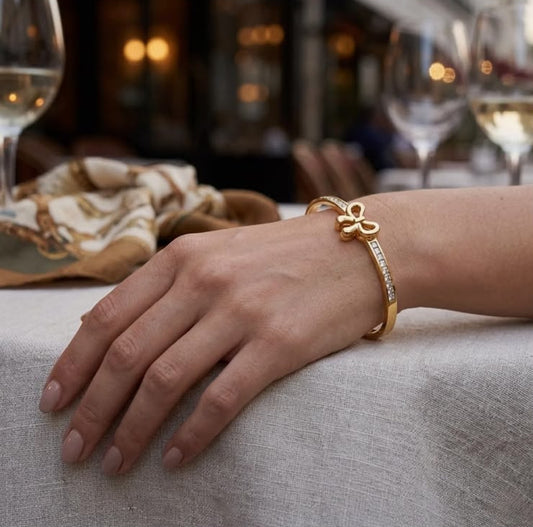 Bow Crystal Kada Bracelet