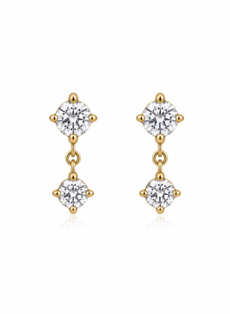 Luna Duo Drop Earrings
