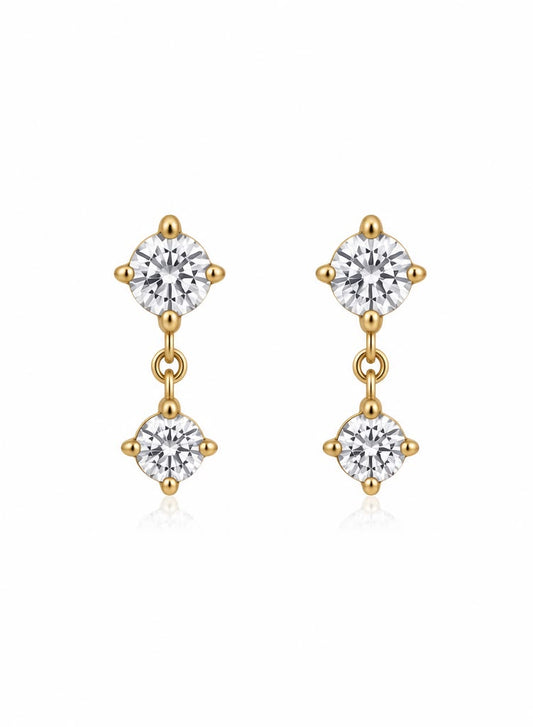 Luna Duo Drop Earrings