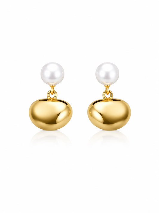 Pearl Pebble Drop Studs