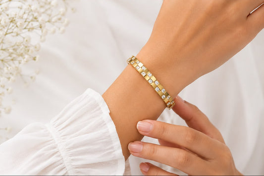 Luxe Gried Crystal Kada