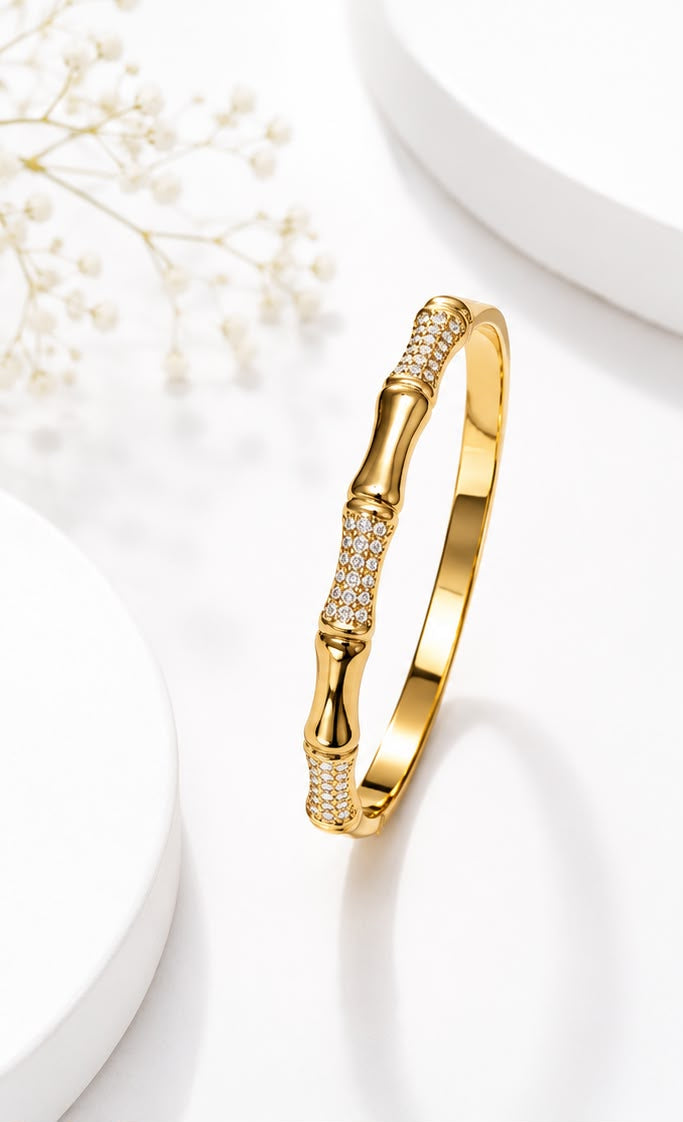 Bamboo Luxe Crystal Kada