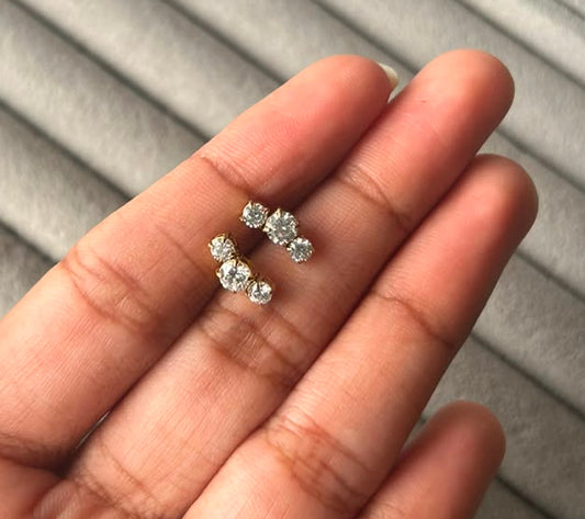 Trinity Crystal Drop Earrings