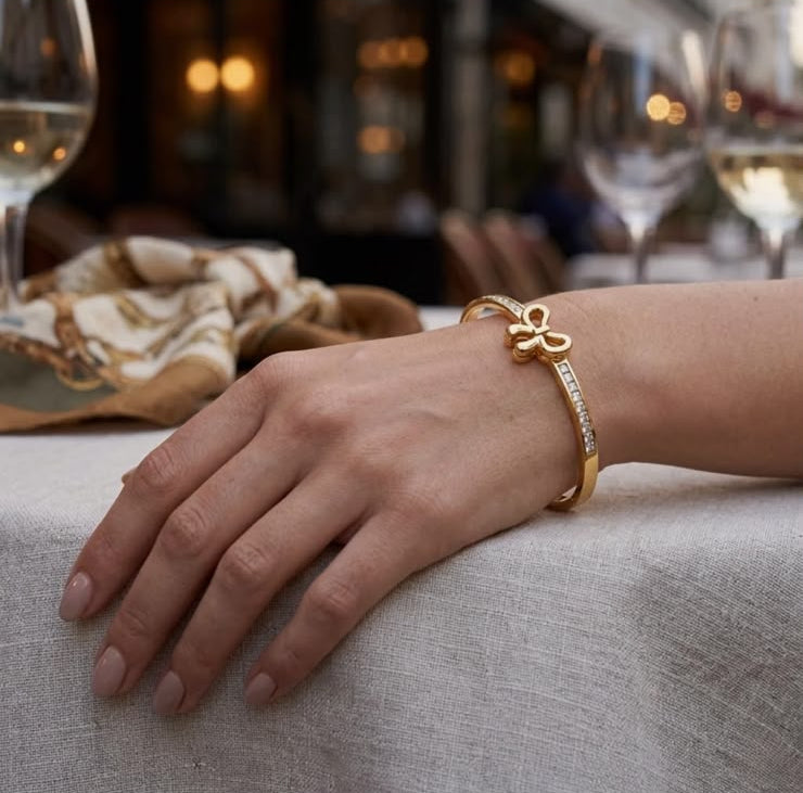 Bow Crystal Kada Bracelet