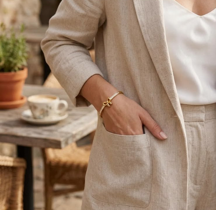 Bow Crystal Kada Bracelet